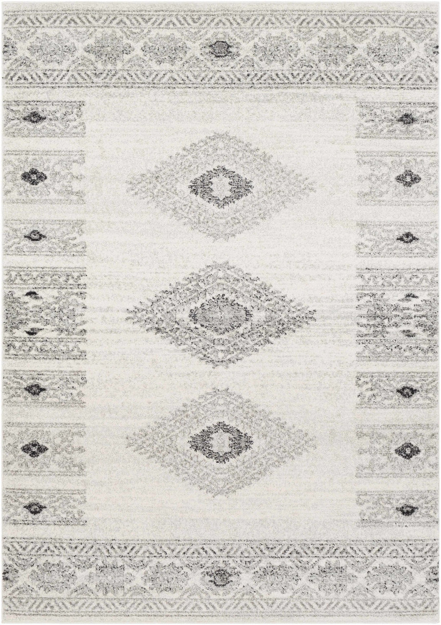 Jackpot Contemporary Ivory And Gray Area Rug - The Rug Decor