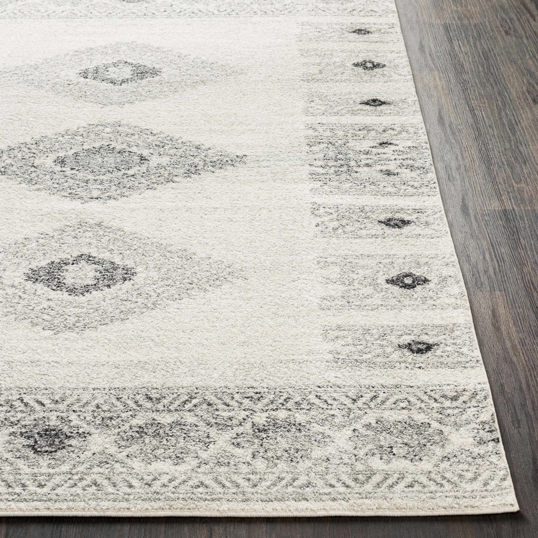 Jackpot Contemporary Ivory And Gray Area Rug - The Rug Decor