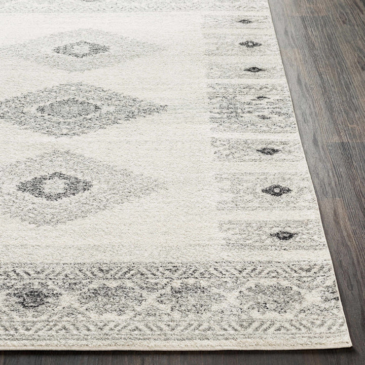 Jackpot Contemporary Ivory And Gray Area Rug - The Rug Decor