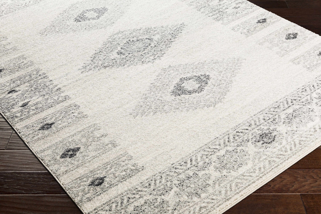 Jackpot Contemporary Ivory And Gray Area Rug - The Rug Decor