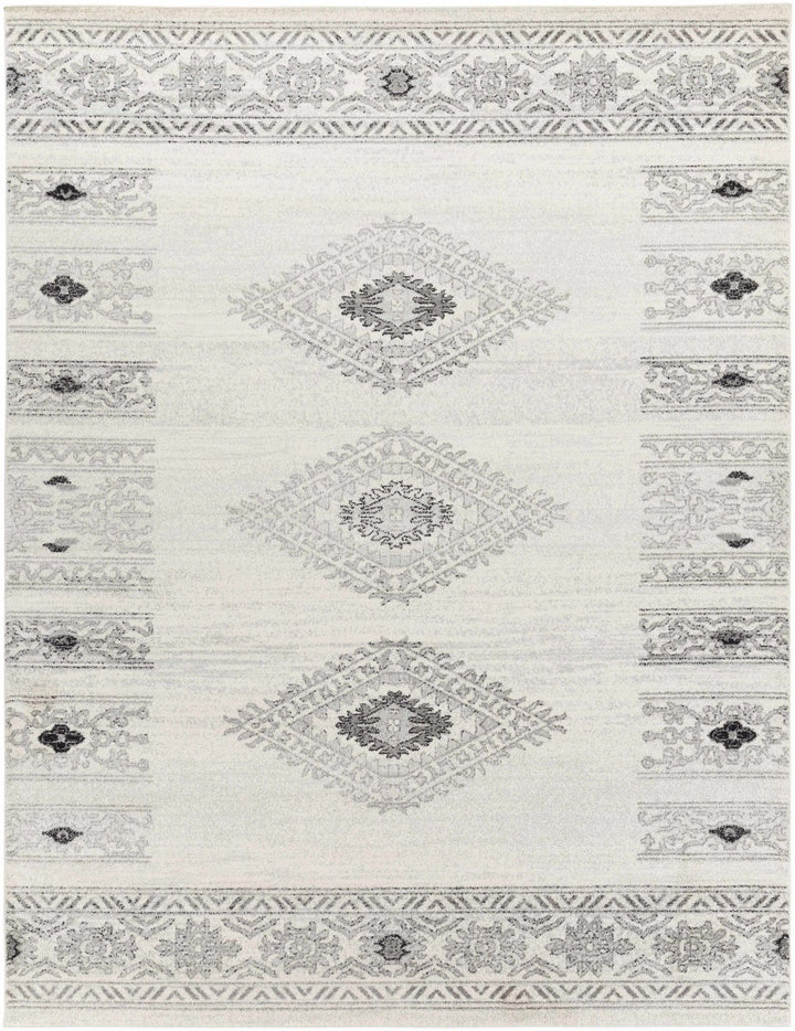 Jackpot Contemporary Ivory And Gray Area Rug - The Rug Decor