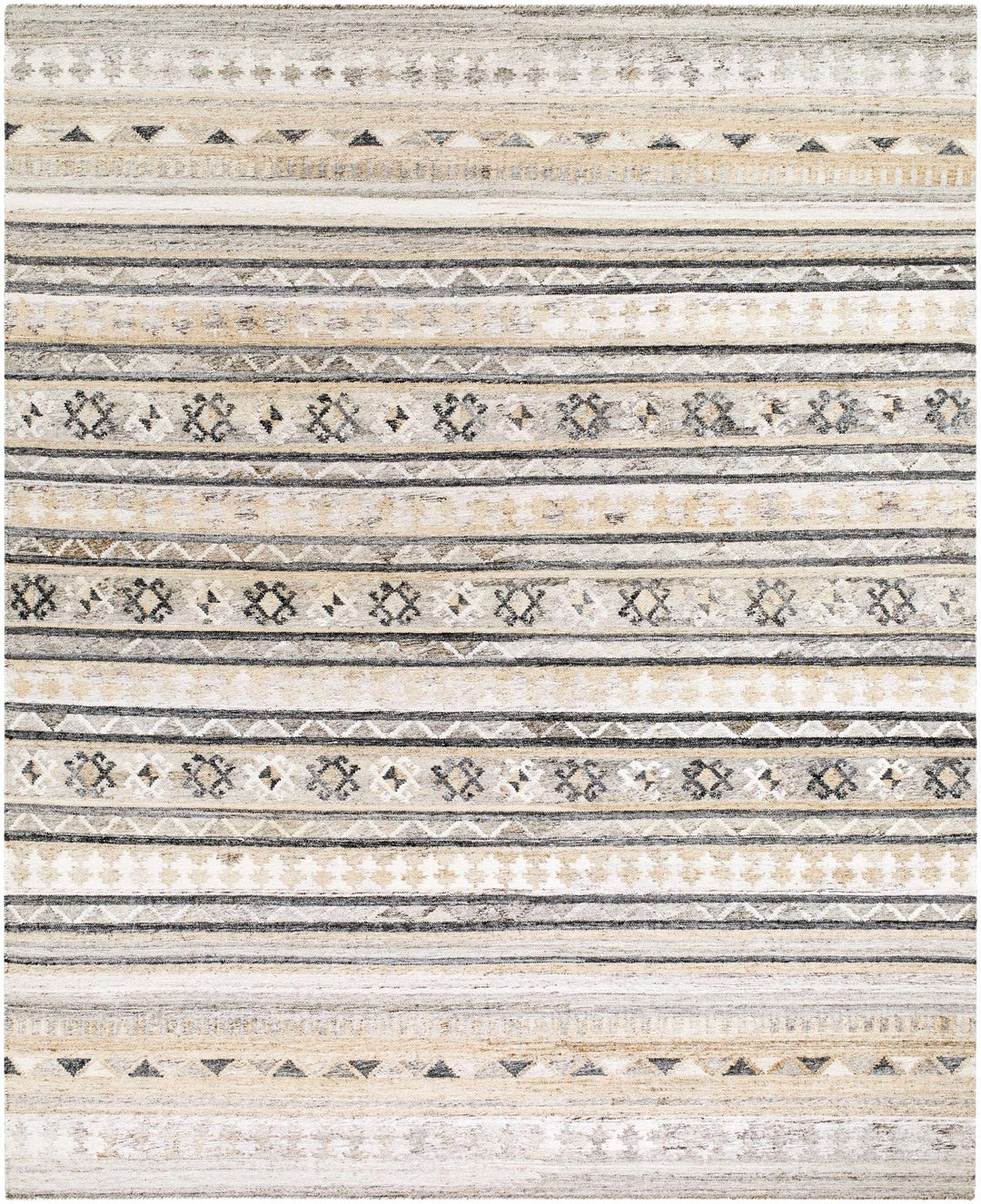 Jade Modern Tribal Design Ivory And Gray Hand Woven Rug - The Rug Decor