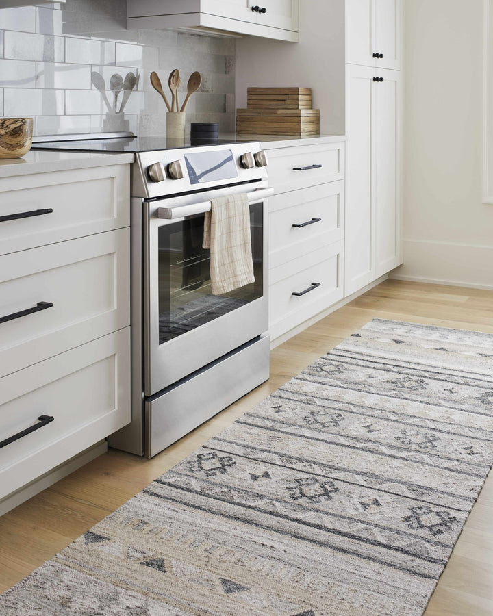 Jade Modern Tribal Design Ivory And Gray Hand Woven Rug - The Rug Decor