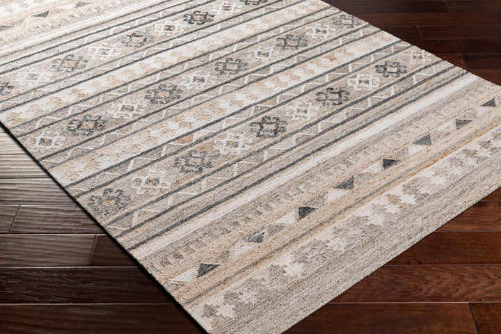 Jade Modern Tribal Design Ivory And Gray Hand Woven Rug - The Rug Decor
