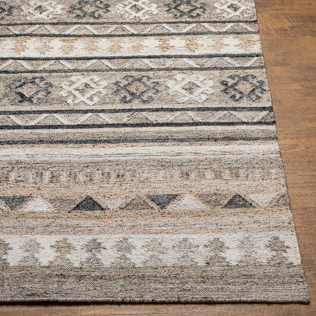 Jade Modern Tribal Design Ivory And Gray Hand Woven Rug - The Rug Decor