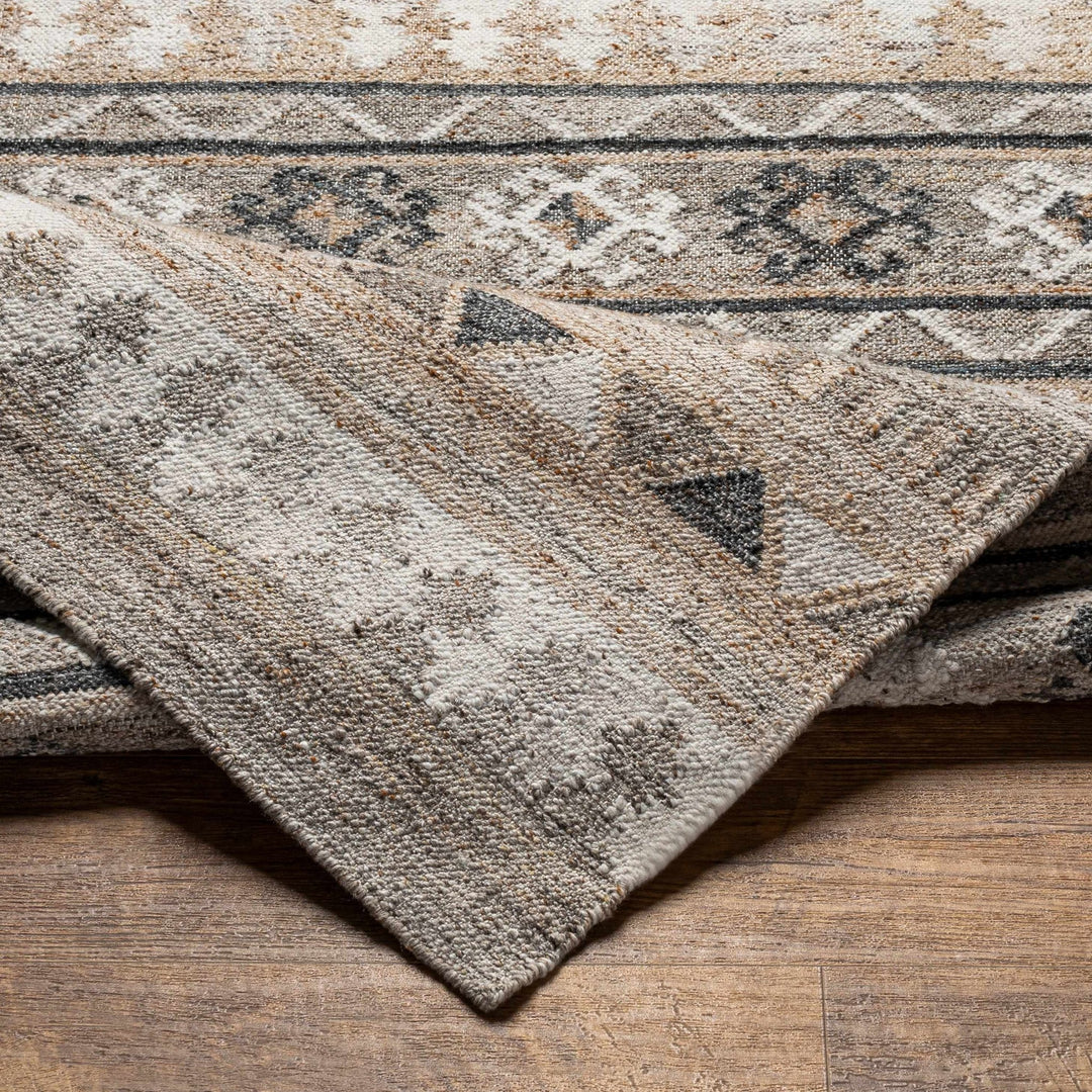 Jade Modern Tribal Design Ivory And Gray Hand Woven Rug - The Rug Decor