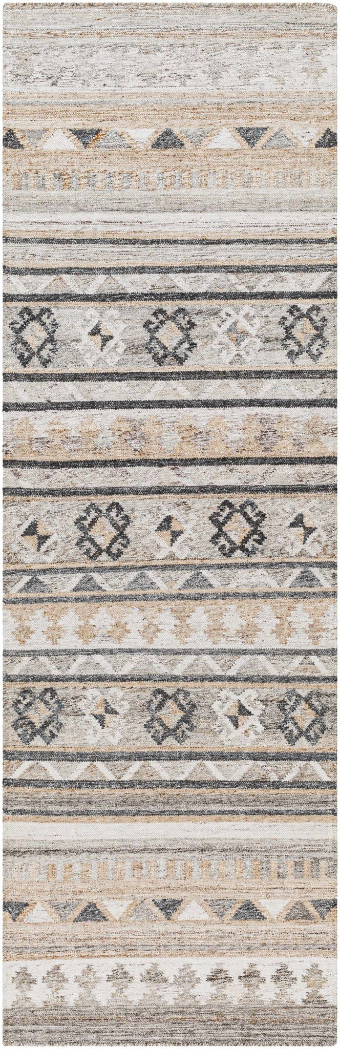 Jade Modern Tribal Design Ivory And Gray Hand Woven Rug - The Rug Decor