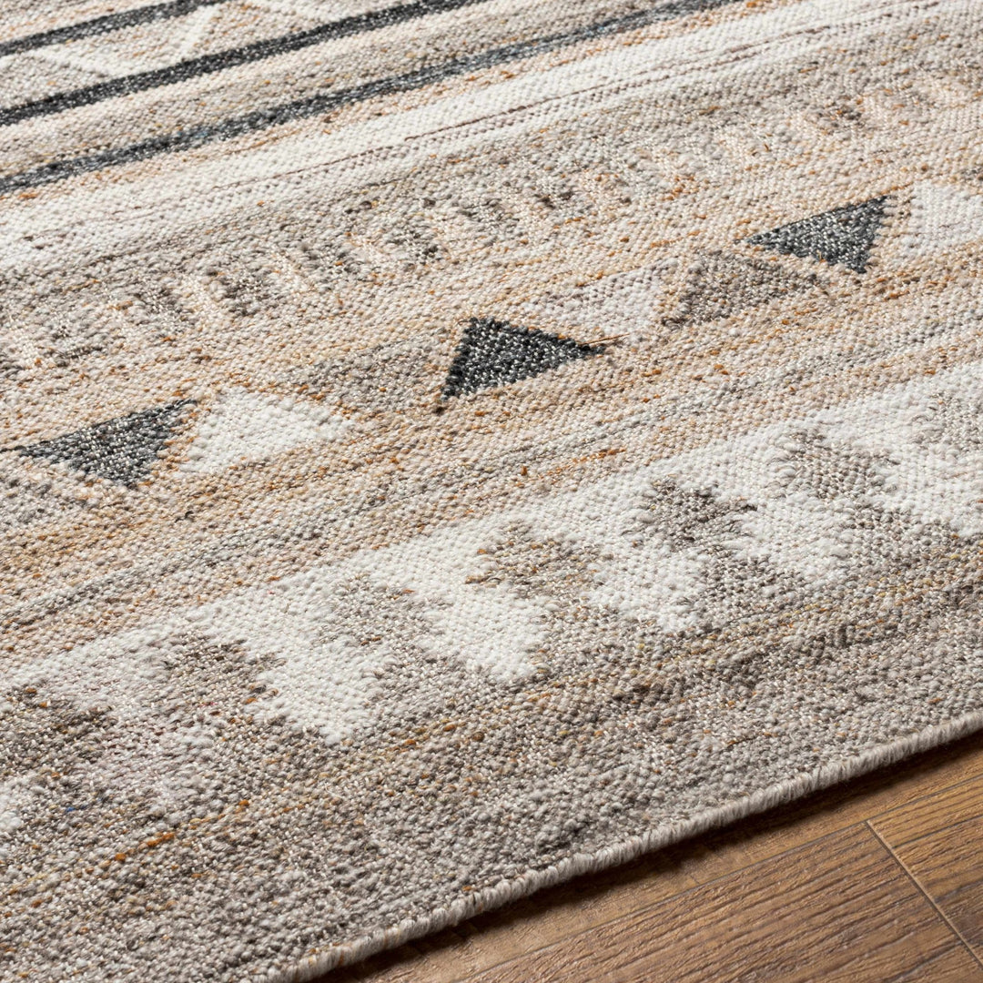 Jade Modern Tribal Design Ivory And Gray Hand Woven Rug - The Rug Decor