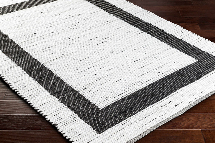 Jaden Contemporary Style Ivory And Charcoal Hand Woven Area Rug - The Rug Decor