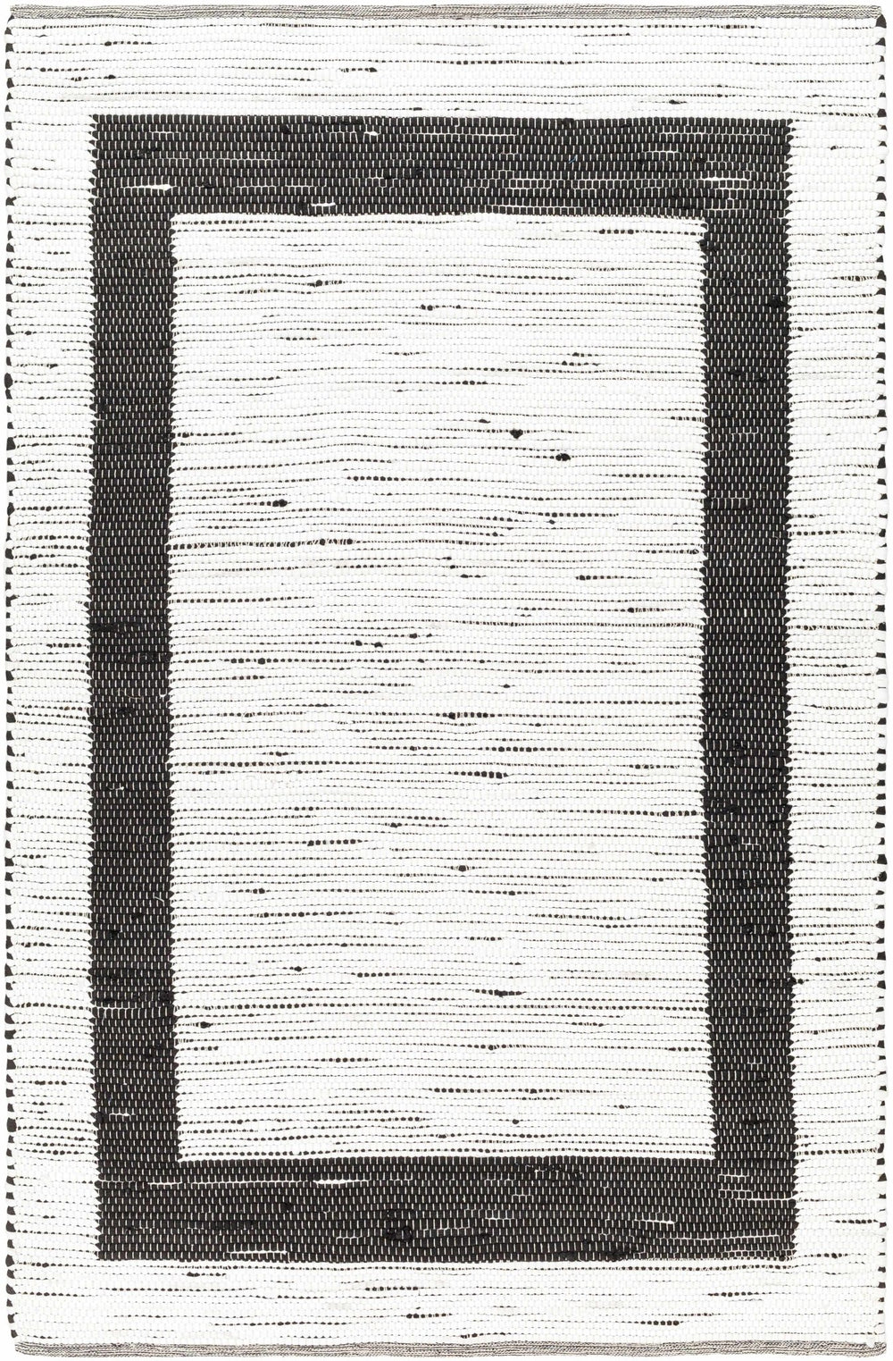 Jaden Contemporary Style Ivory And Charcoal Hand Woven Area Rug - The Rug Decor