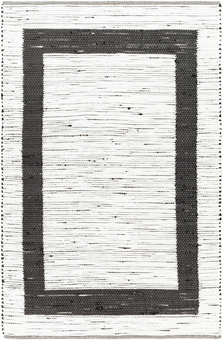 Jaden Contemporary Style Ivory And Charcoal Hand Woven Area Rug - The Rug Decor