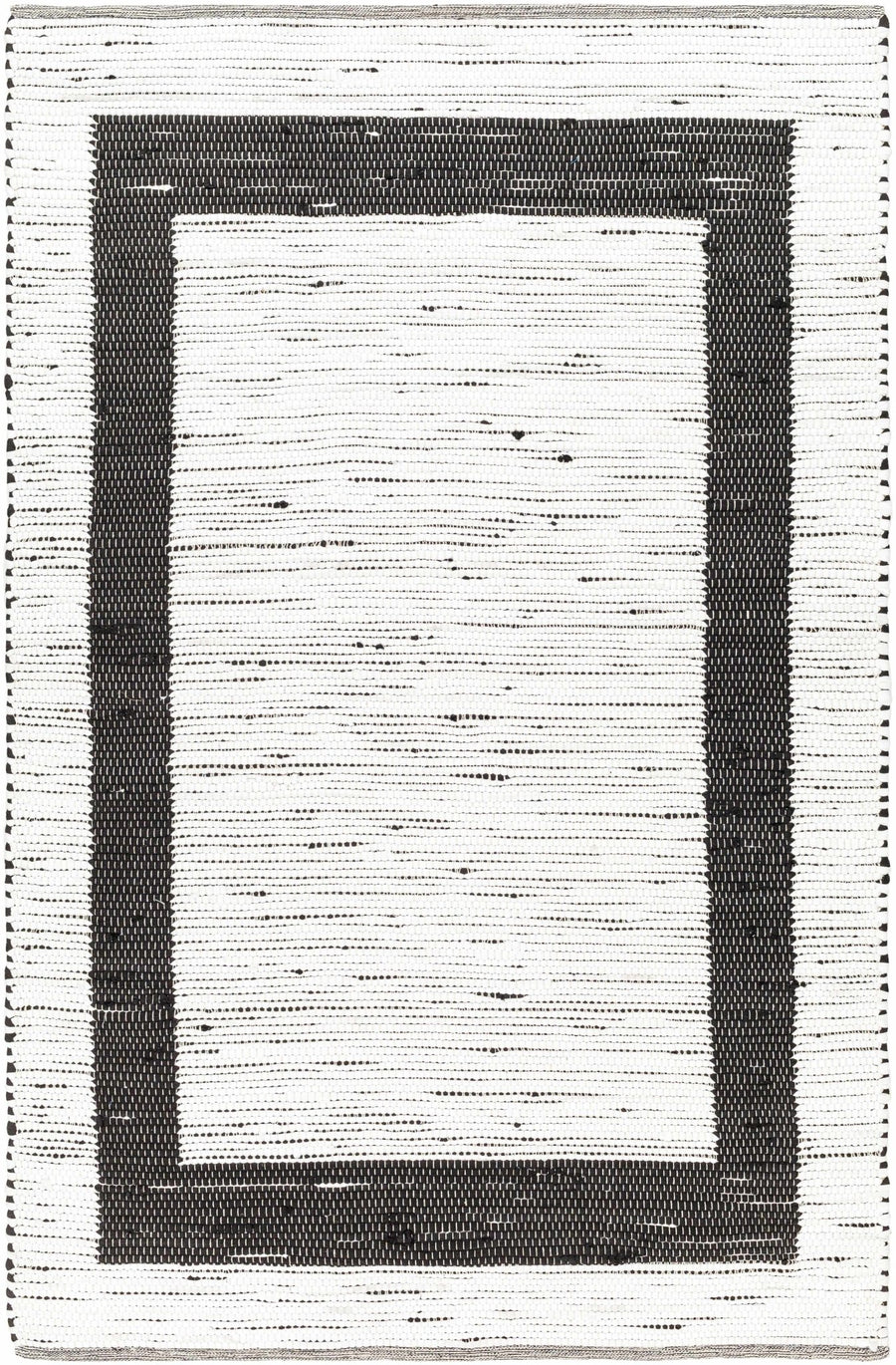 Jaden Contemporary Style Ivory And Charcoal Hand Woven Area Rug - The Rug Decor
