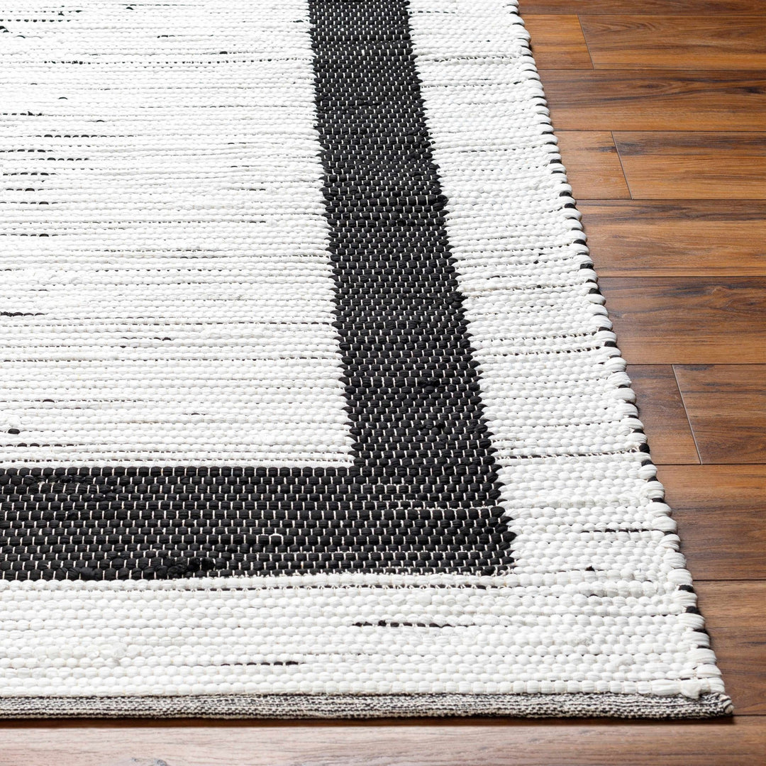 Jaden Contemporary Style Ivory And Charcoal Hand Woven Area Rug - The Rug Decor