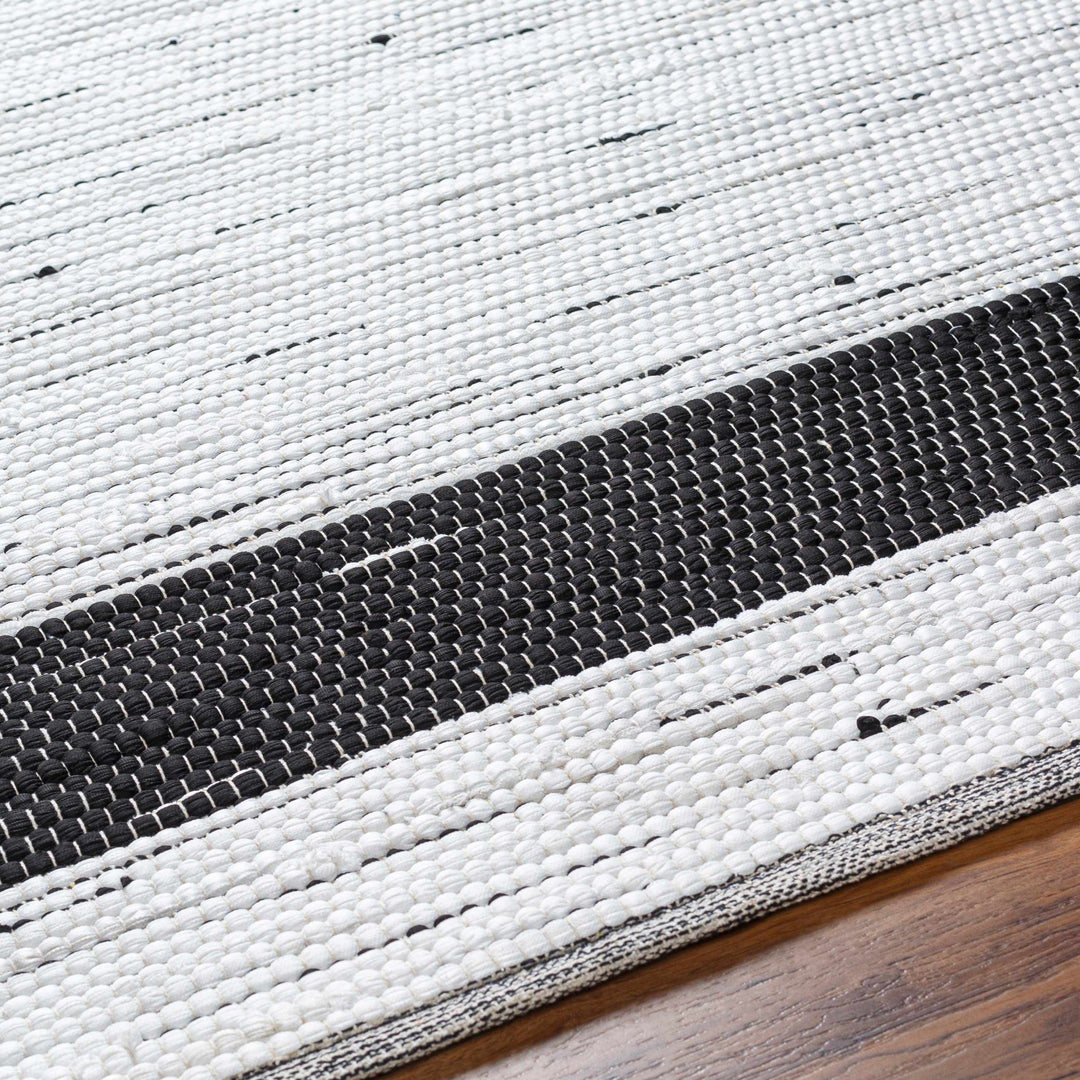 Jaden Contemporary Style Ivory And Charcoal Hand Woven Area Rug - The Rug Decor