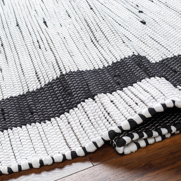 Jaden Contemporary Style Ivory And Charcoal Hand Woven Area Rug - The Rug Decor