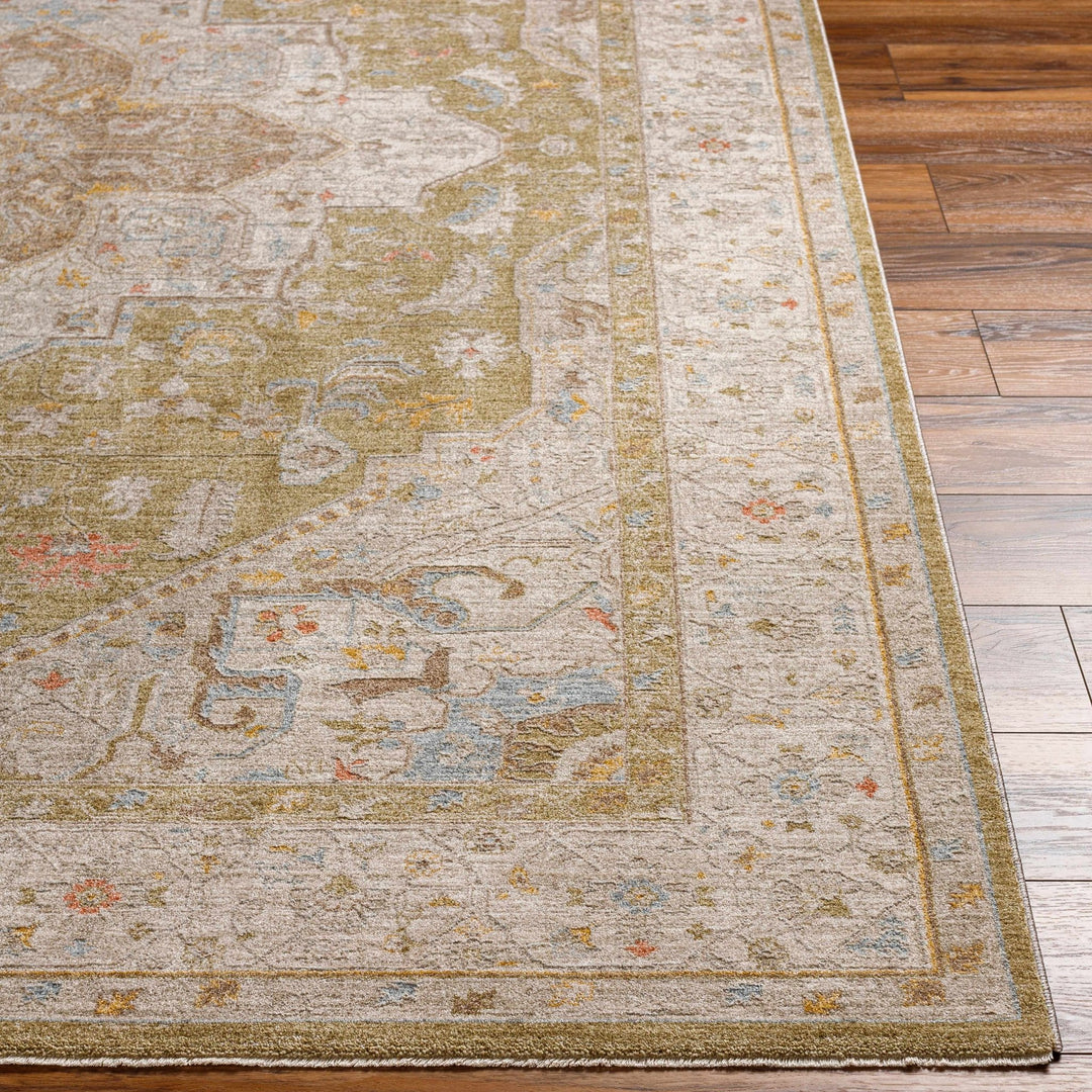 Jago Traditional Beige And Olive Rug - The Rug Decor