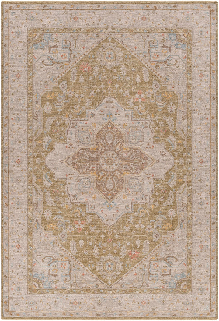 Jago Traditional Beige And Olive Rug - The Rug Decor
