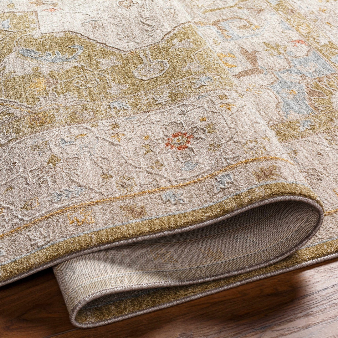 Jago Traditional Beige And Olive Rug - The Rug Decor