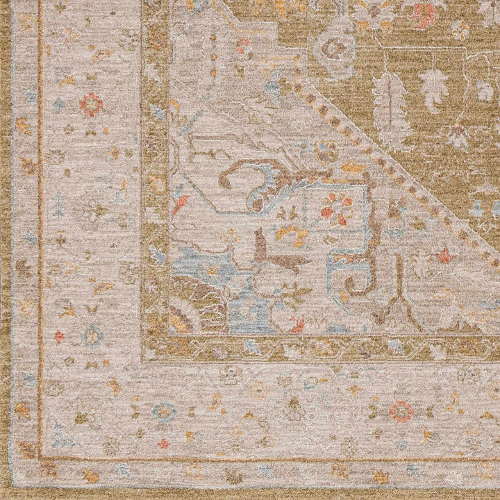Jago Traditional Beige And Olive Rug - The Rug Decor
