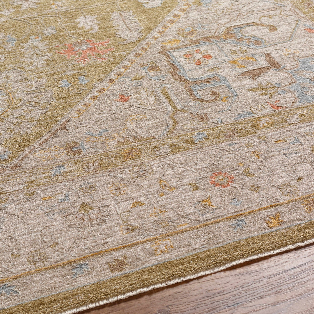 Jago Traditional Beige And Olive Rug - The Rug Decor
