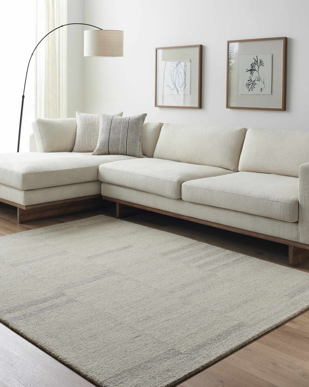 Jaina Modern Style Beige Hand Tufted Wool Area Rug - The Rug Decor