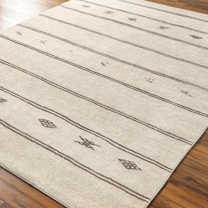 Jana Modern Stripe Pattern Beige Area Rug - The Rug Decor