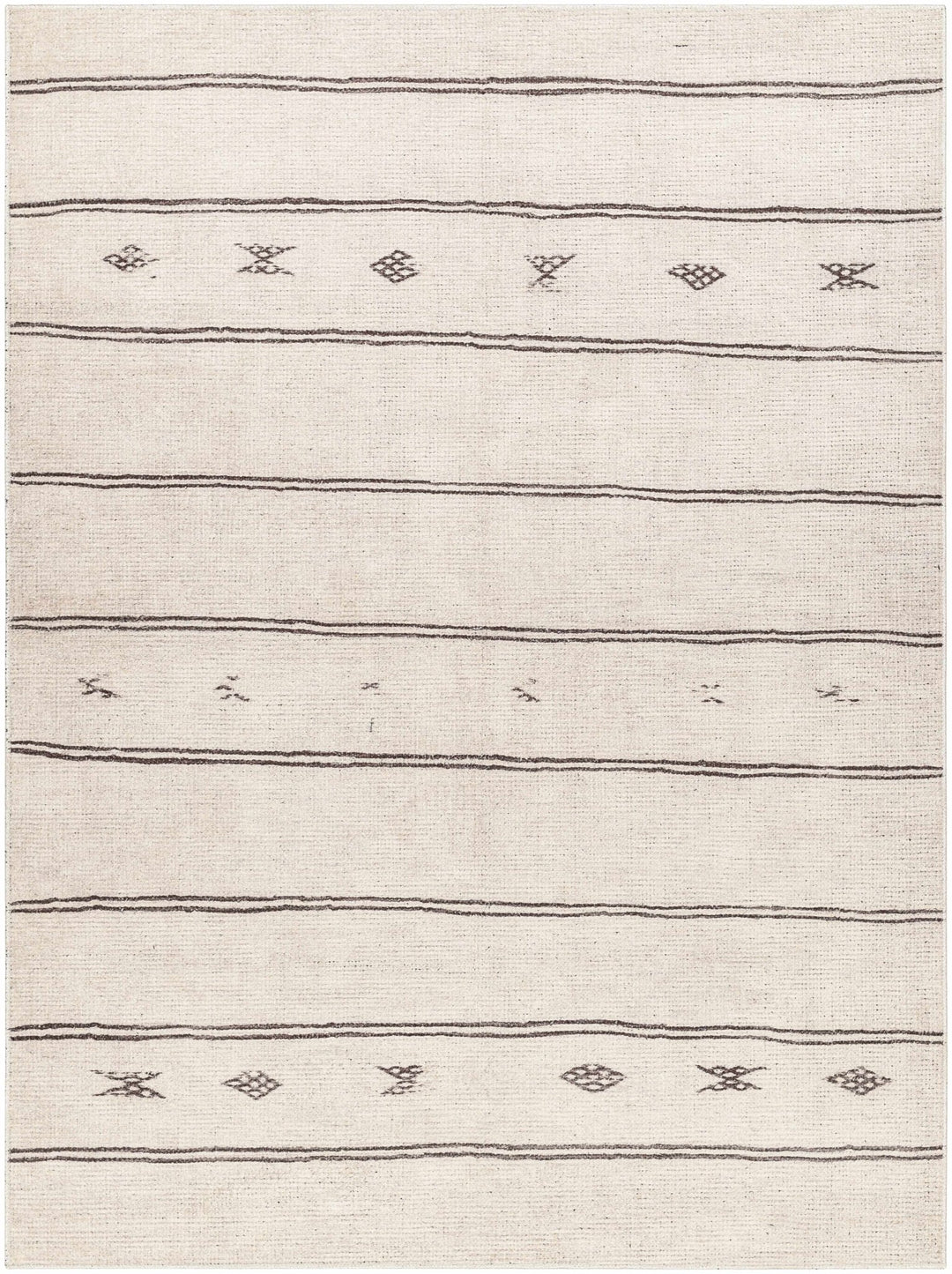 Jana Modern Stripe Pattern Beige Area Rug - The Rug Decor