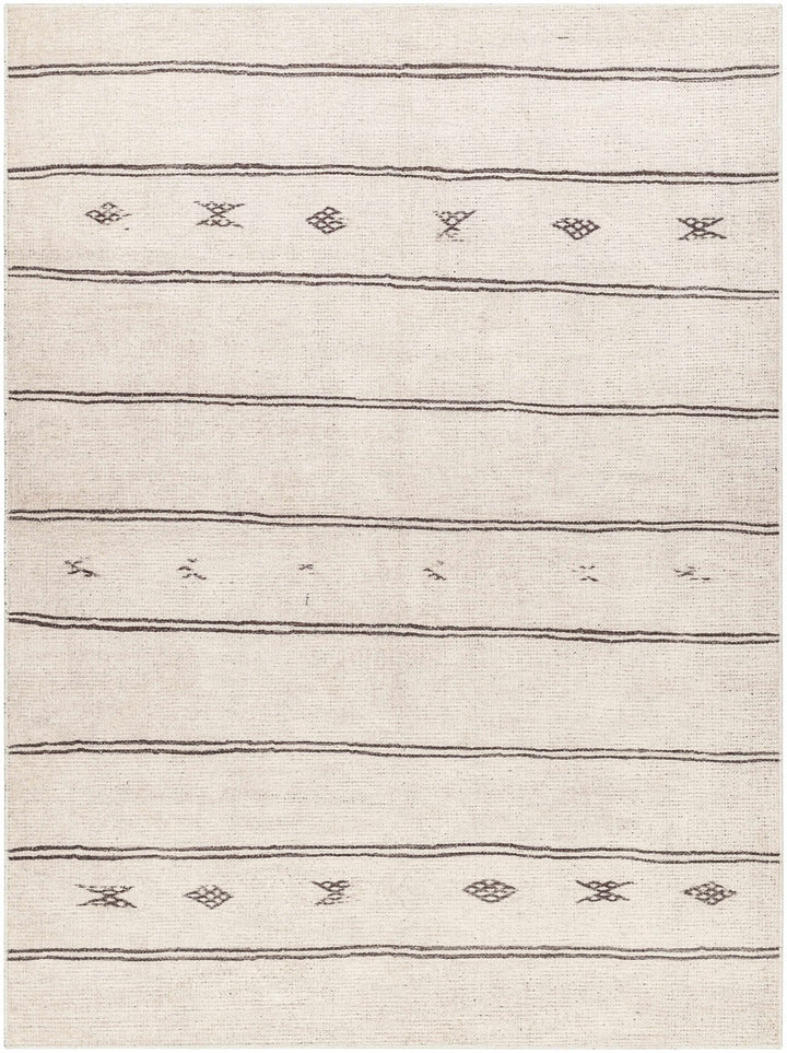 Jana Modern Stripe Pattern Beige Area Rug - The Rug Decor
