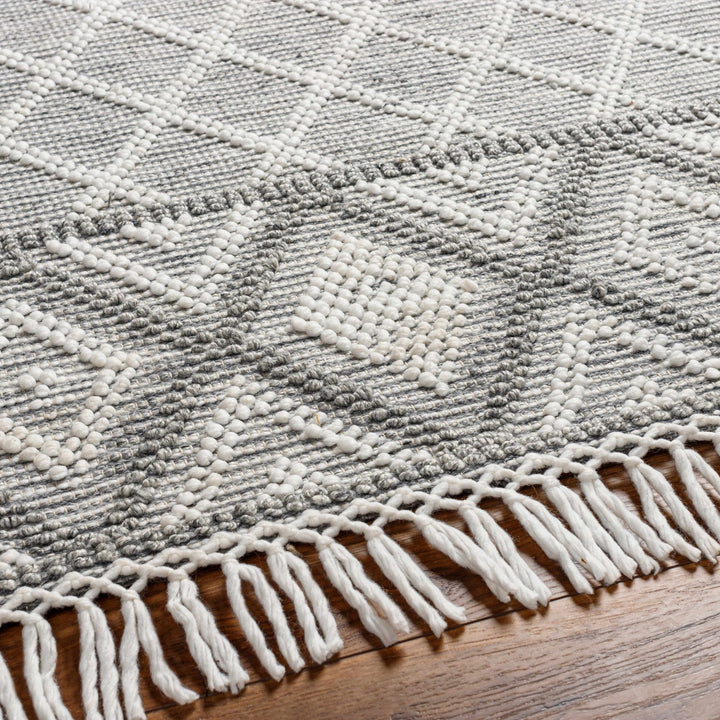 Jaya Modern Geometrical Ivory And Gray Hand Woven Area Rug - The Rug Decor