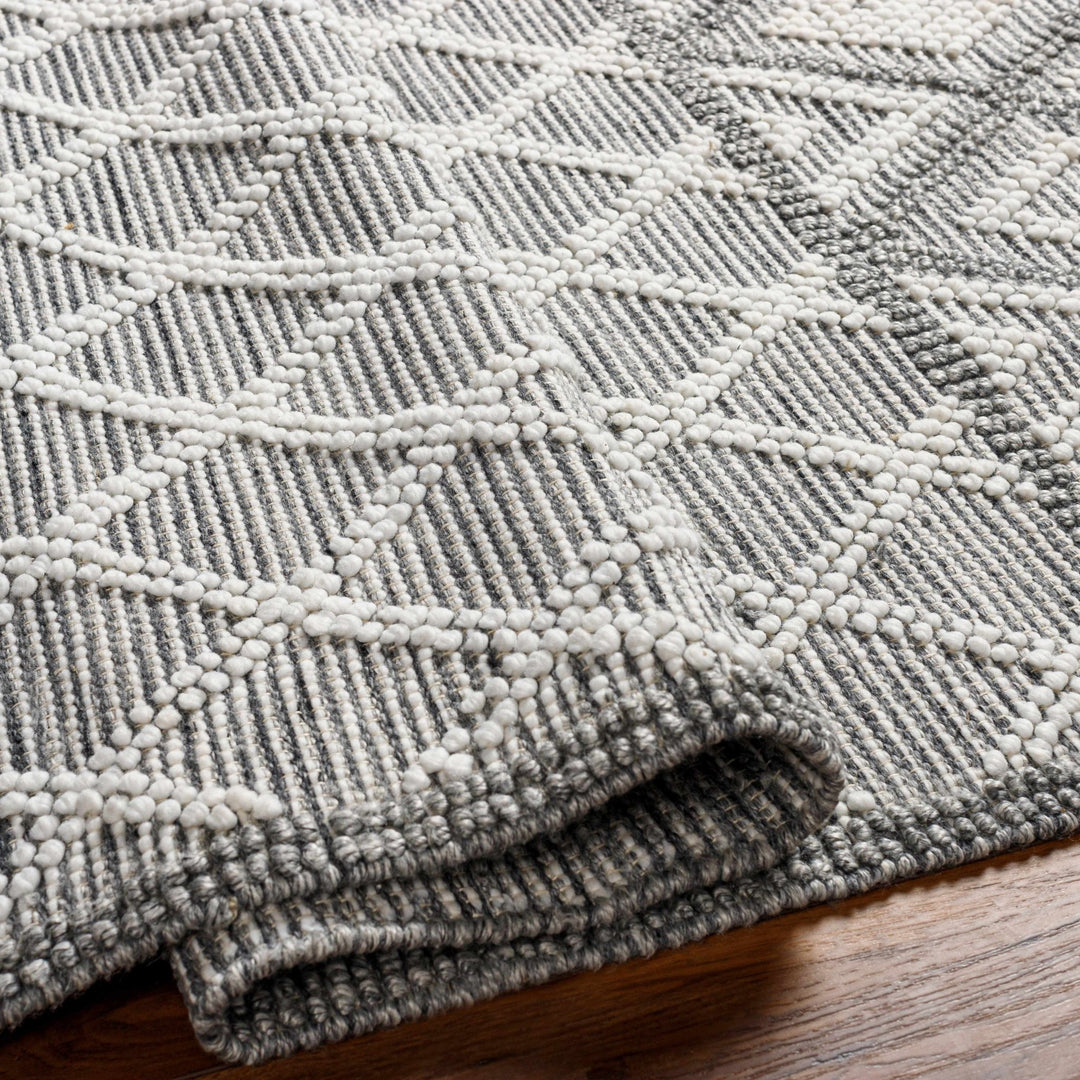 Jaya Modern Geometrical Ivory And Gray Hand Woven Area Rug - The Rug Decor