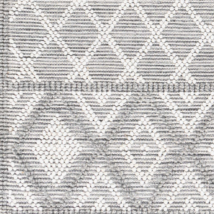 Jaya Modern Geometrical Ivory And Gray Hand Woven Area Rug - The Rug Decor