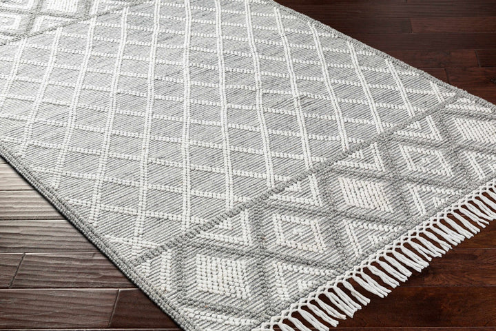 Jaya Modern Geometrical Ivory And Gray Hand Woven Area Rug - The Rug Decor