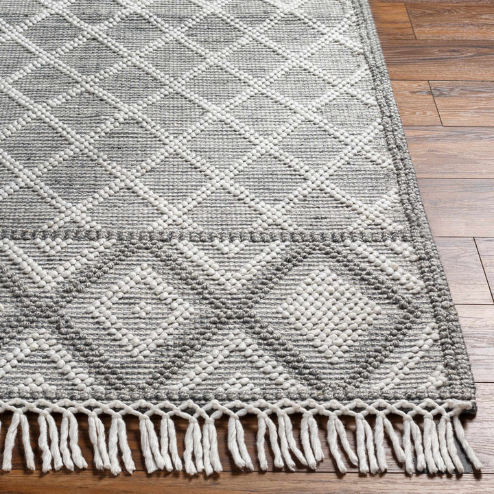 Jaya Modern Geometrical Ivory And Gray Hand Woven Area Rug - The Rug Decor