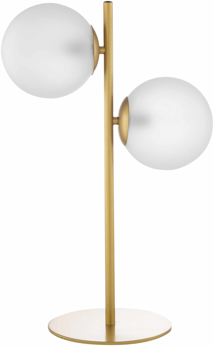 Krugersdorp Gold & White Glass Table Lamp | Contemporary Accent Lighting