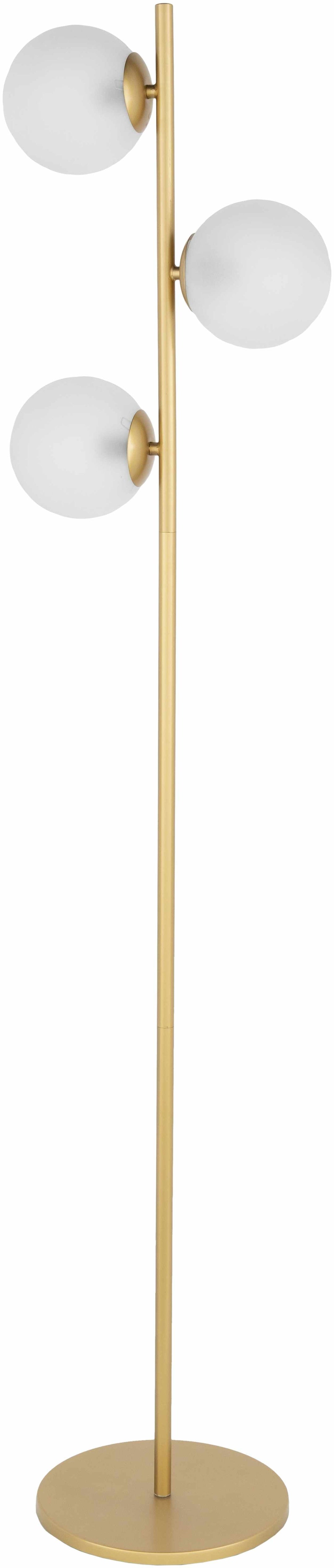 Prien Gold Floor Lamp – Contemporary Accent Lighting with Glass Shade