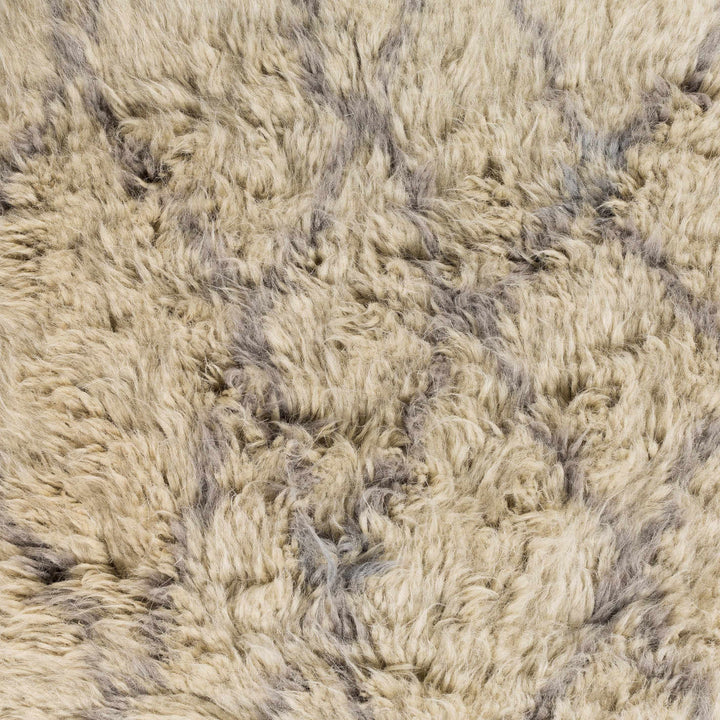 Jeddo Contemporary Abstract Ivory And Gray Hand Knotted Area Rug