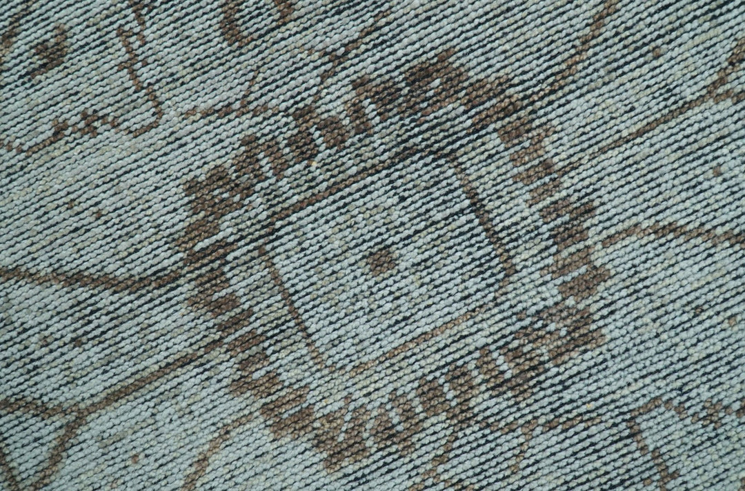 Jewel Custom Made Hand Knotted Traditional Design Brown Wool Area Rug - The Rug Decor