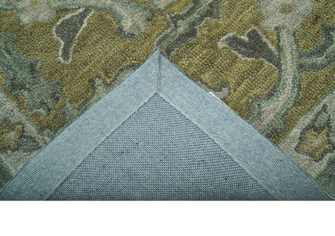 Jewel Custom Made Traditional Oushak Beige Hand Tufted Wool Rug - The Rug Decor