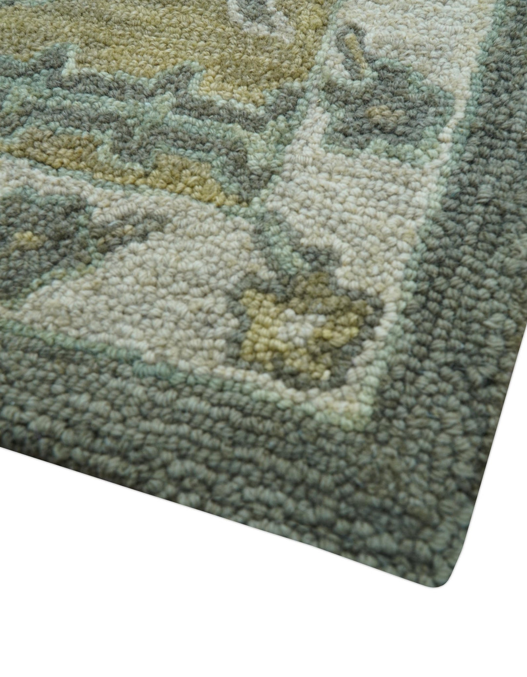 Jewel Custom Made Traditional Oushak Beige Hand Tufted Wool Rug - The Rug Decor