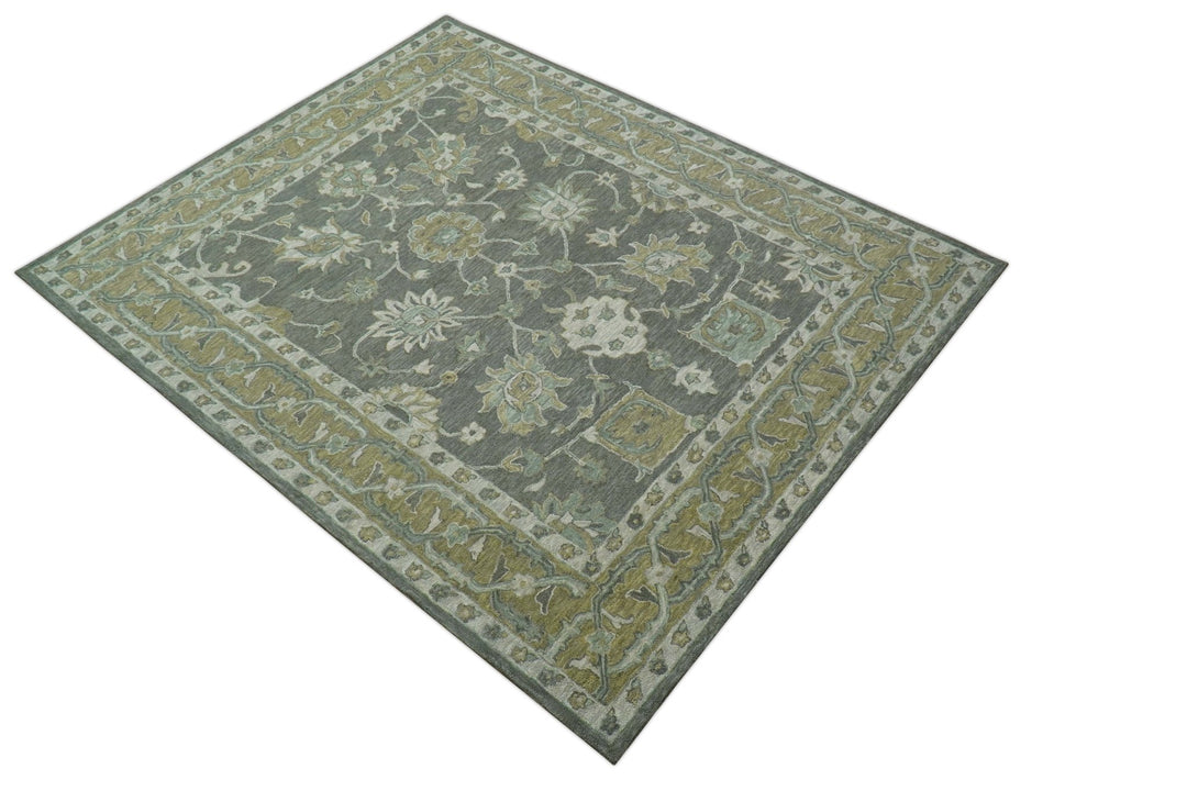 Jewel Custom Made Traditional Oushak Beige Hand Tufted Wool Rug - The Rug Decor