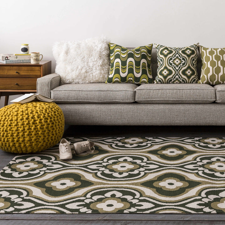 Yablanitsa Mustard Contemporary Cotton Pouf