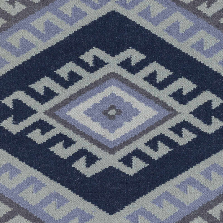 Johnsburg Modern Geometrical Pattern Blue And Gray Hand Woven Area Rug - The Rug Decor