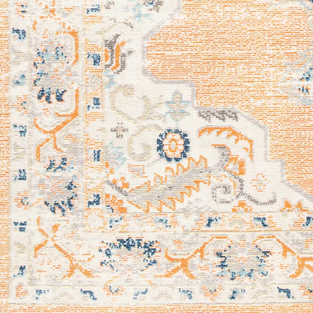 Joji Peach And Blue Traditional Style Area Rug