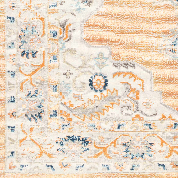 Joji Peach And Blue Traditional Style Area Rug