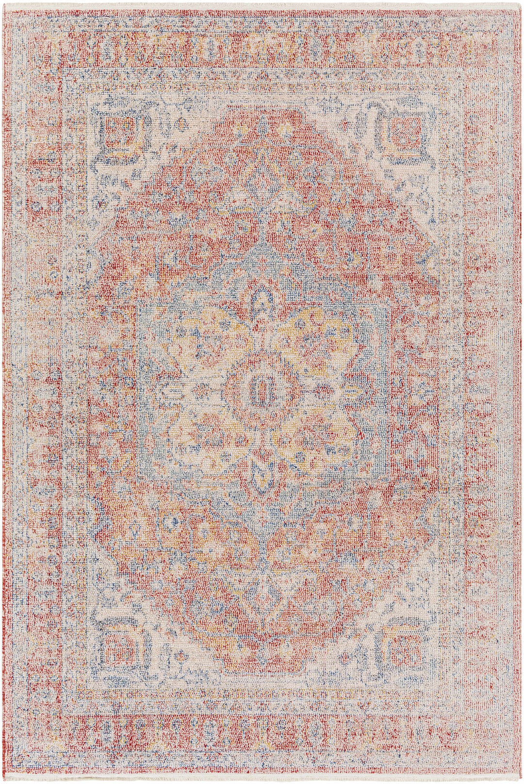 Jorn Traditional Style Rust And Blue Area Rug