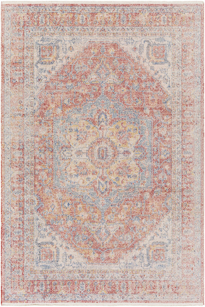 Jorn Traditional Style Rust And Blue Area Rug