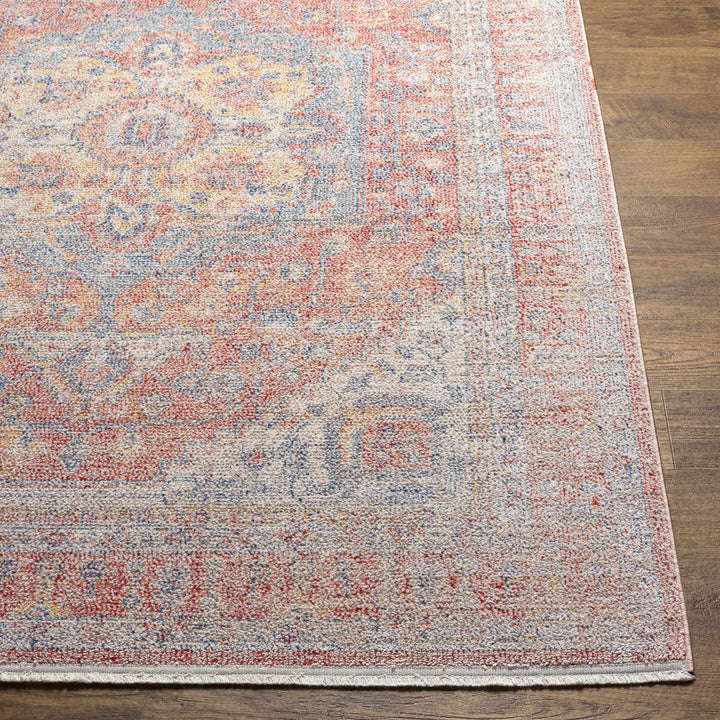 Jorn Traditional Style Rust And Blue Area Rug