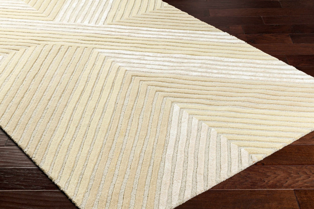 Juan Contemporary Geometrical Beige And Ivory Area Rug - The Rug Decor