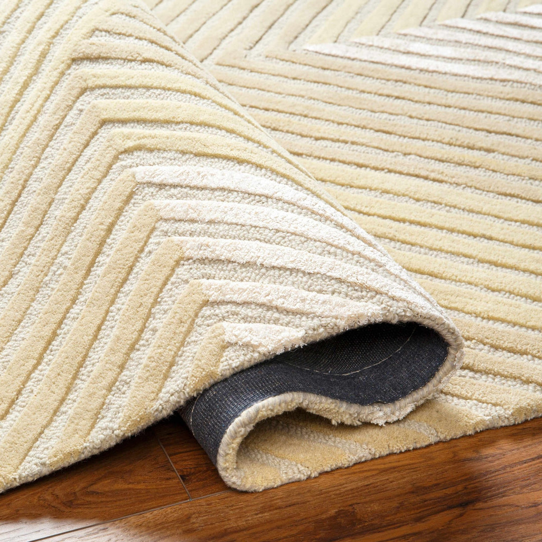 Juan Contemporary Geometrical Beige And Ivory Area Rug - The Rug Decor