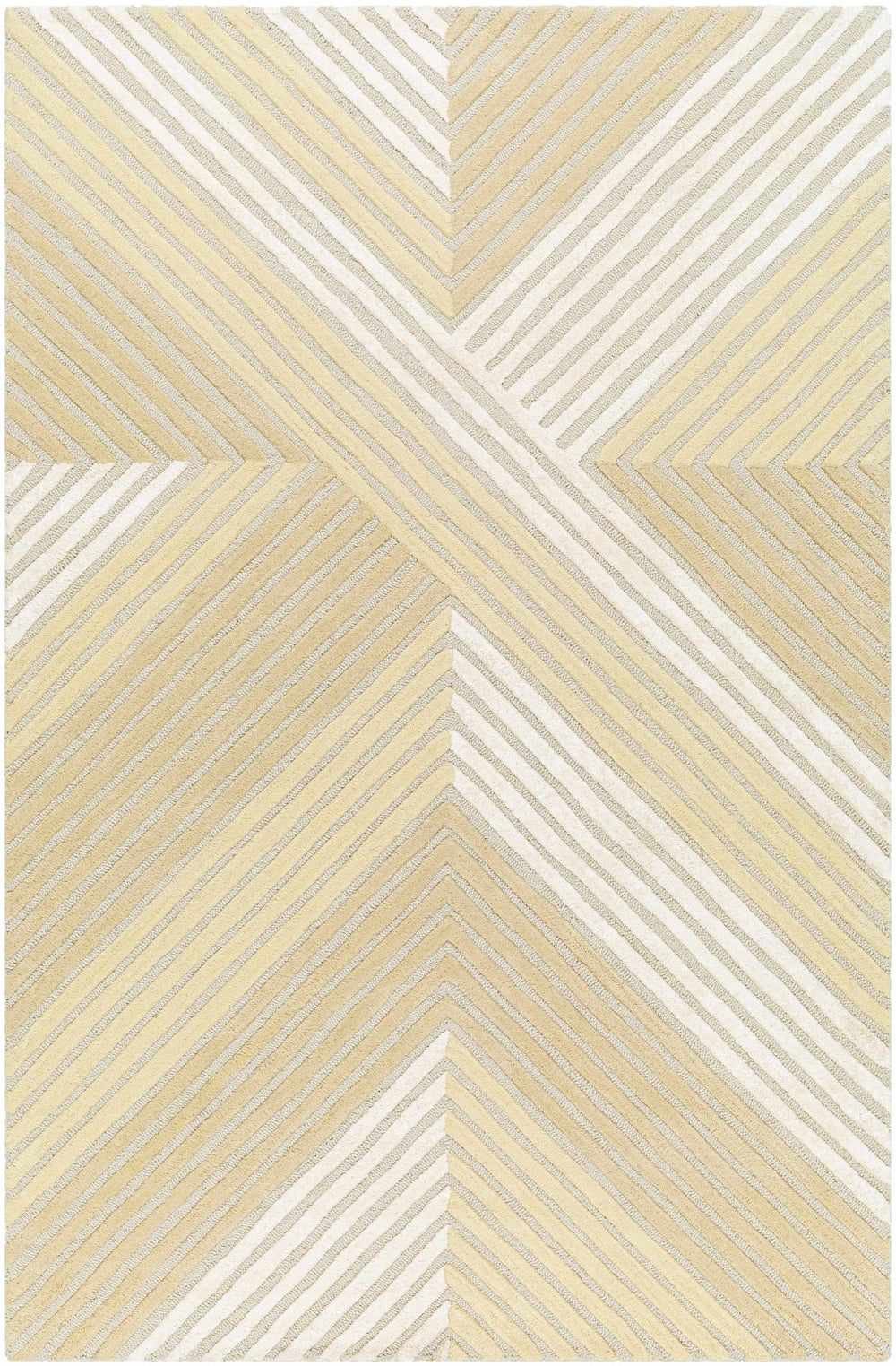 Juan Contemporary Geometrical Beige And Ivory Area Rug - The Rug Decor
